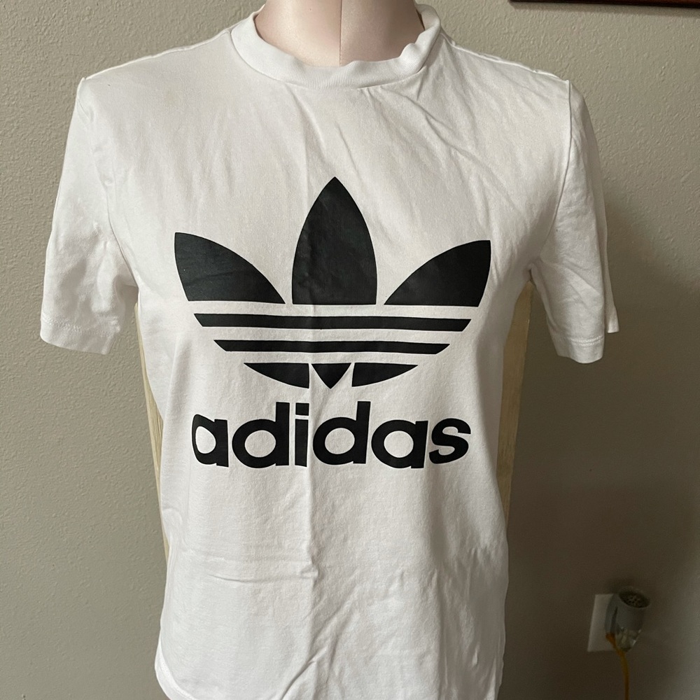 Adidas Tre-foil White T-Shirt, Size S